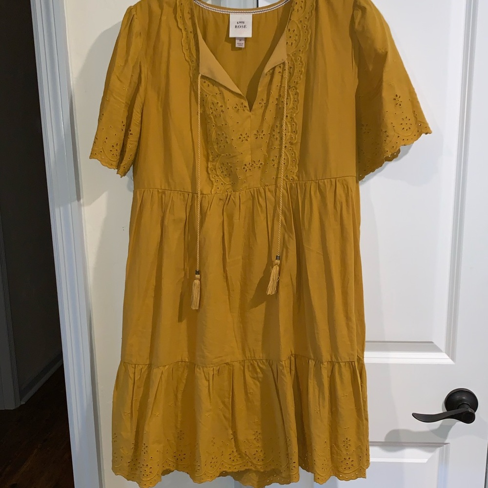 EUC Knox Rose Mustard Dress